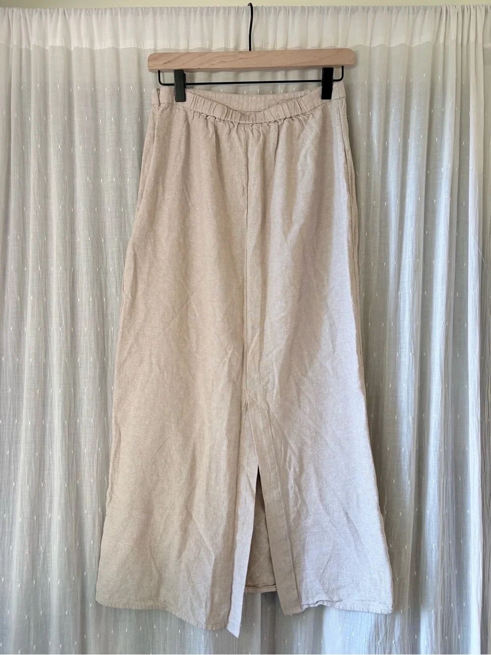 Old Navy Cream Linen Maxi Skirt